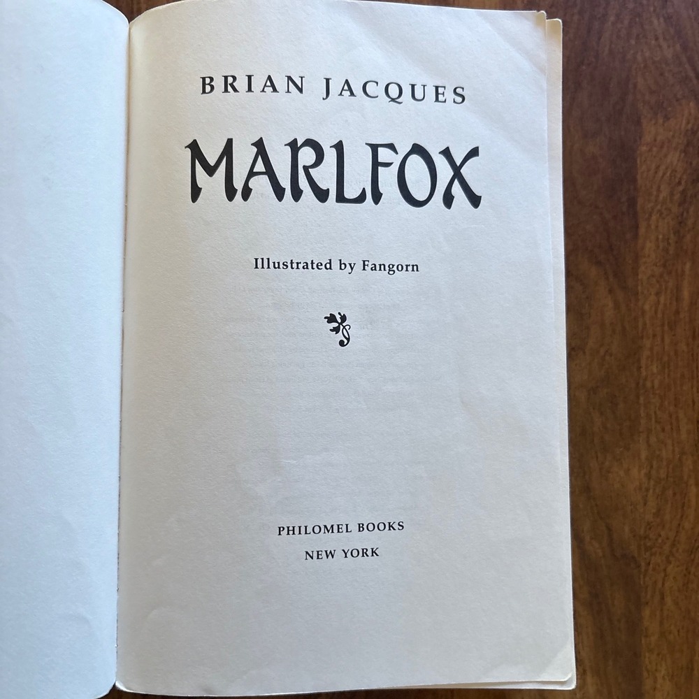 Brian Jacques Marlfox Redwall Series Book 11 Advance Reading Copy ARC 1999 - Picture 5 of 15